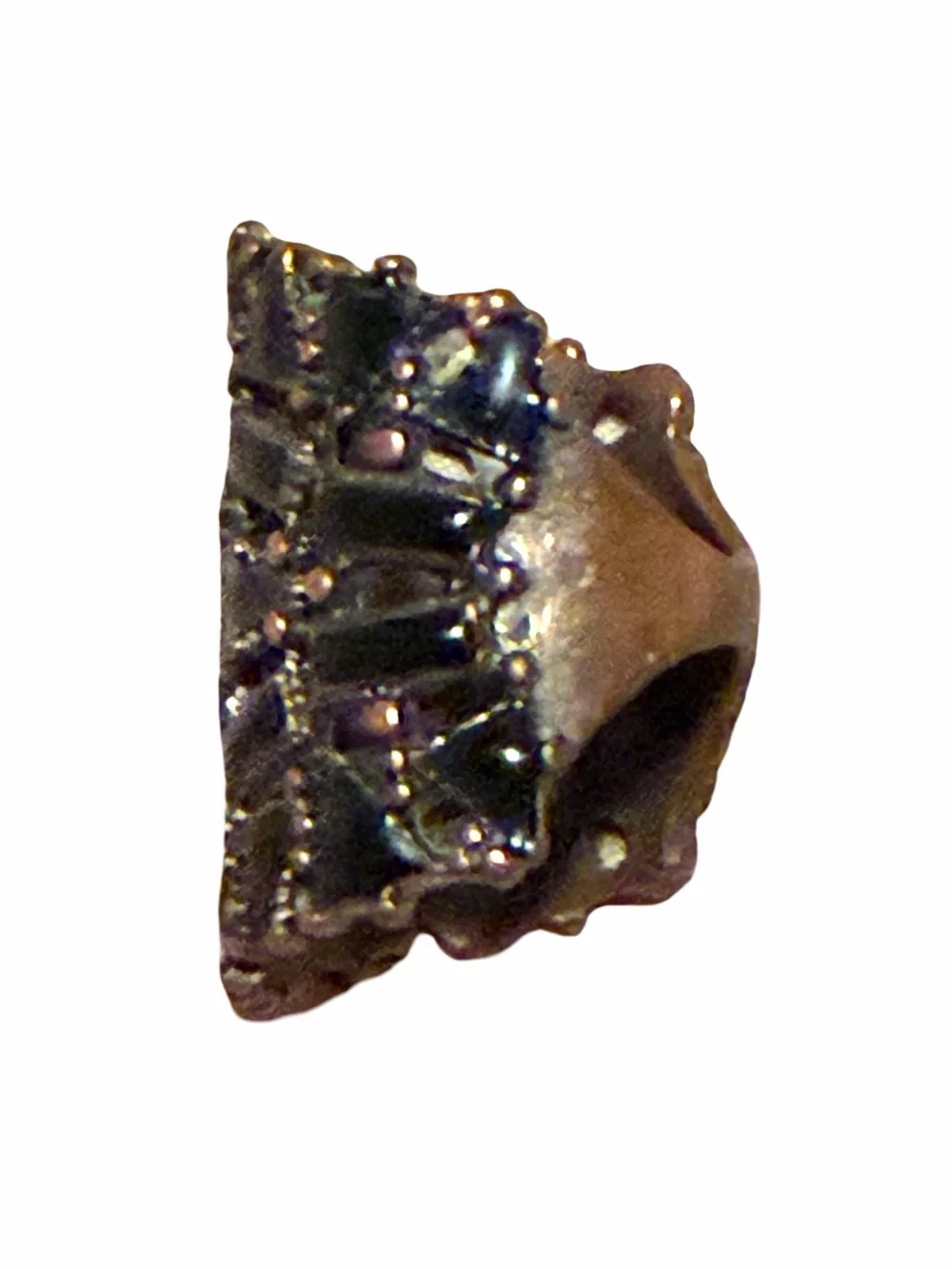 VINTAGE • Rose Gold Filigree Black Antique Statement Ring